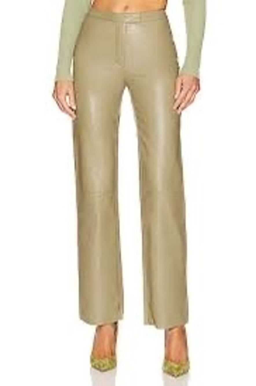 Sovere Influence Faux Leather Pants Green Tea Size S NWOT